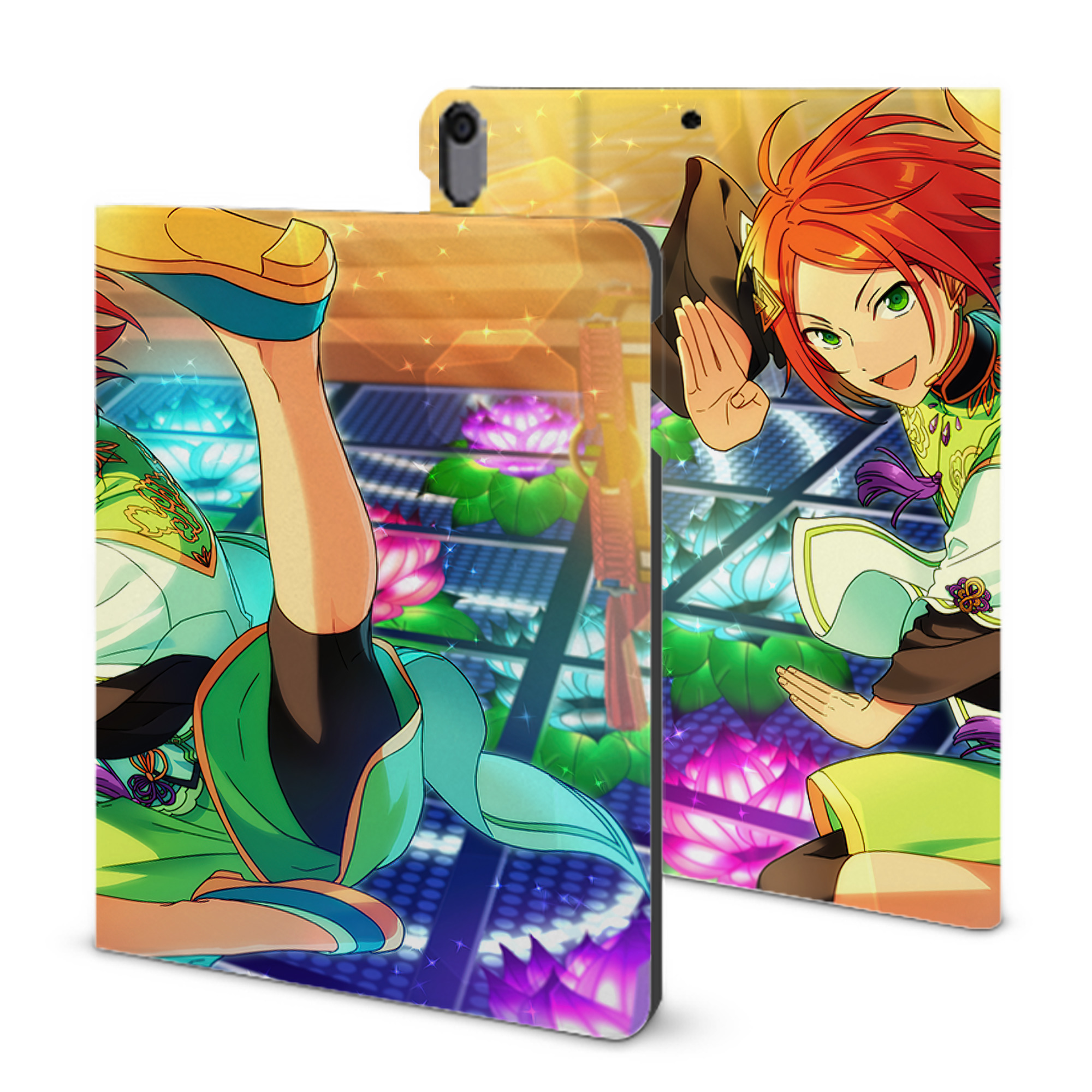 （画像用） あんさんぶるスターズ! Ensemble Stars IPad ケース ブック型 PUレザー TPU 耐衝撃 軽量 薄型 ペン収納なし 全面保護 IPad 各モデル対応